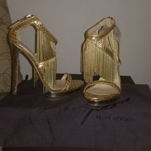 BRIAN ATWOOD CHANDELIER OPEN TOE HEELS